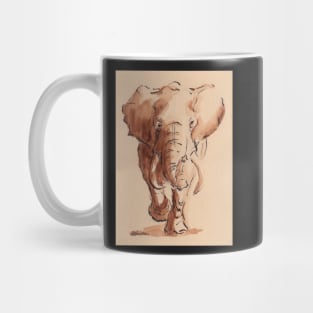 "Day Begins" Elephant #27 Ink Wash Painting Mug